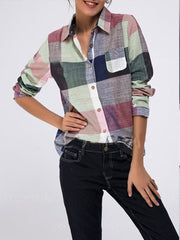 Cotton Grid Elegant Daily Blouse