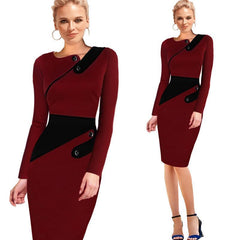 Women Formal Work Office  Plus Size Pencil Bodycon Dress