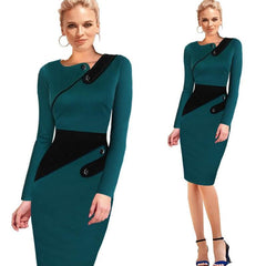 Women Formal Work Office  Plus Size Pencil Bodycon Dress