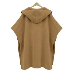 Elegant Retro Cloak Woolen  Wool Coat Thick Overcoat