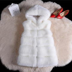 Women's High-Grade Faux Fur Coat Vest Jacket