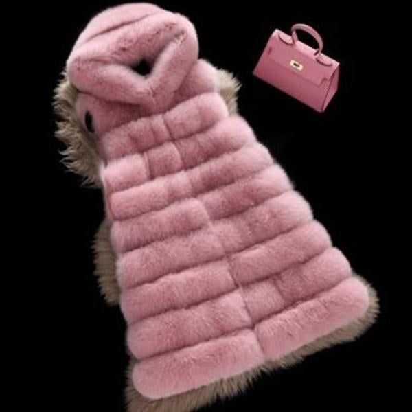 Women's High-Grade Faux Fur Coat Vest Jacket