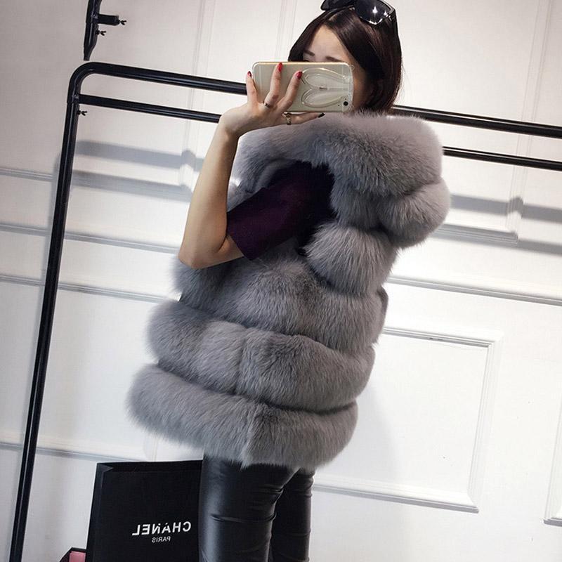 Women's High-Grade Faux Fur Coat Vest Jacket