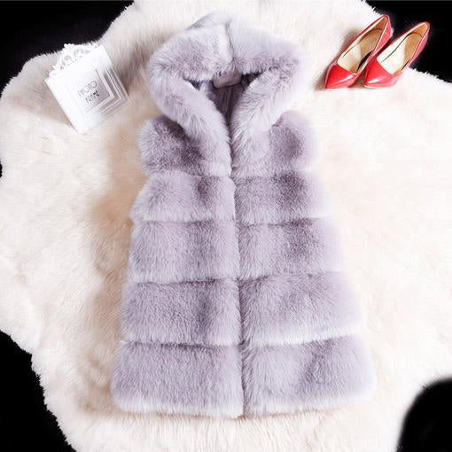 Women's High-Grade Faux Fur Coat Vest Jacket