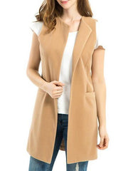 Sleeveless Loose Wool Woolen Jacket Outwear