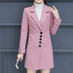 Women's Slim Woolen Coat Outerwear