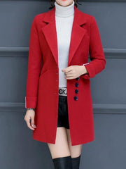 Women's Slim Woolen Coat Outerwear