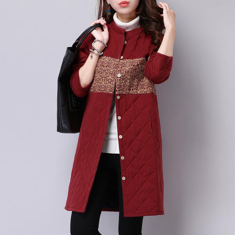 Ethnic Wind Thicker Cotton Stand Collar Coat