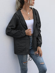 Plain cool women coats casual hoodied jackets