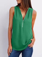 Fashion Loose Daily Chiffon Long Sleeve V Neck Vests