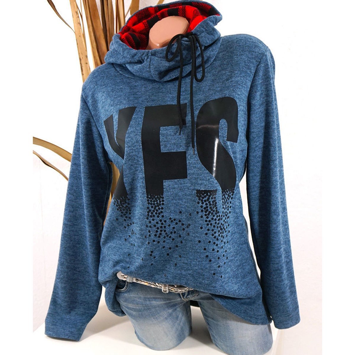 Autumn Woman Printed Letter Hoodies