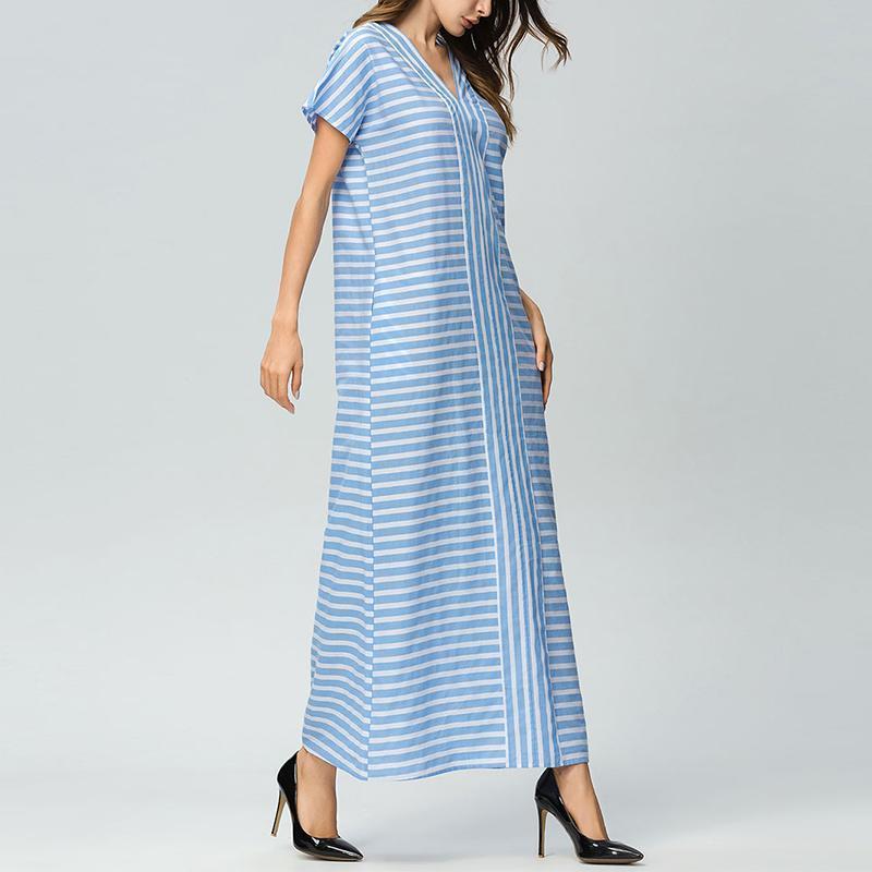 Oversized  Striped  Patchwork Maxi Dress