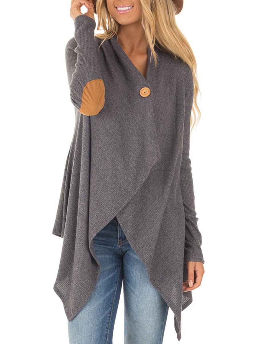 Plain  Long Sleeve Cardigans