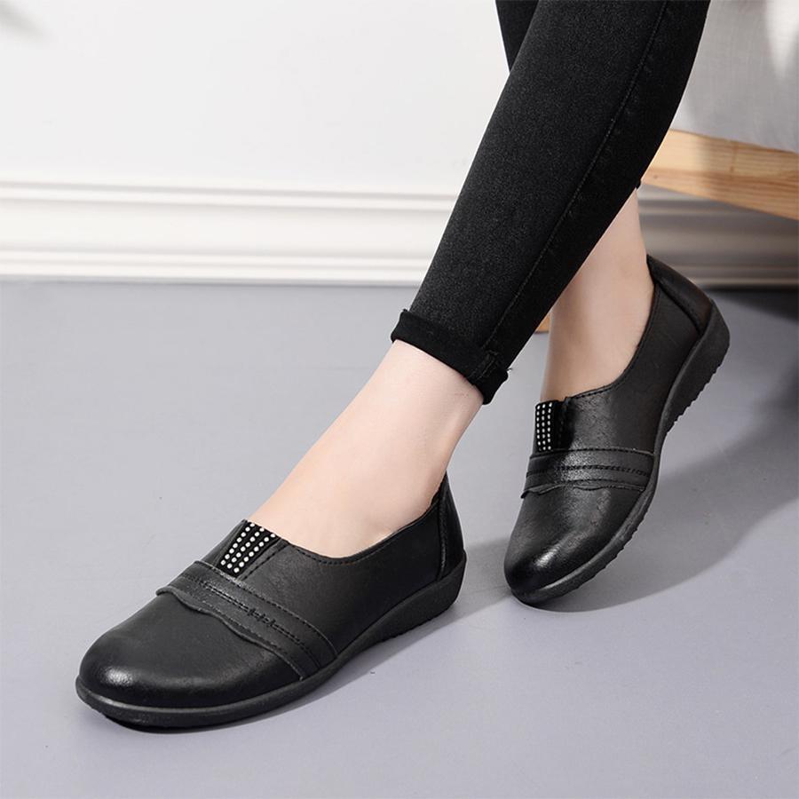 Plain  Low Heeled  Round Toe  Date Comfort Flats