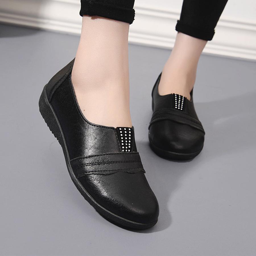 Plain  Low Heeled  Round Toe  Date Comfort Flats