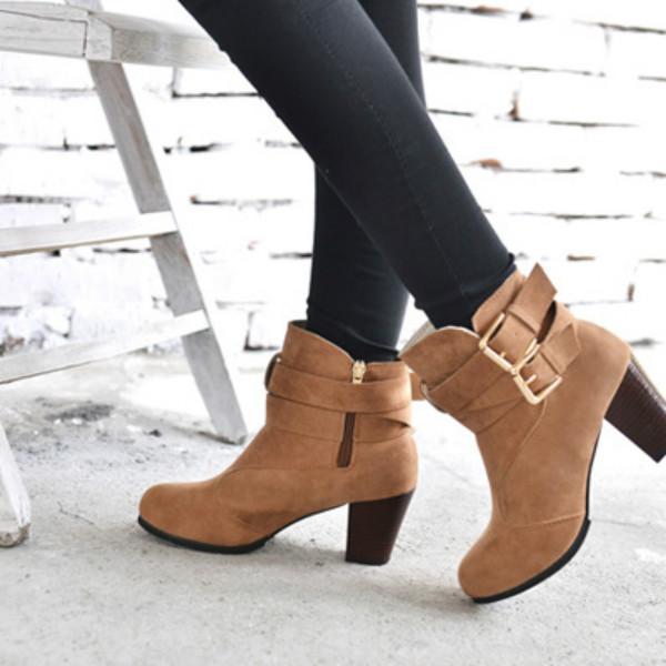 Martin Boots In Chunky Ankle Boots