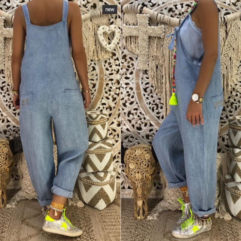 Sexy Slim Thin Jeans Wide Leg Jumpsuit