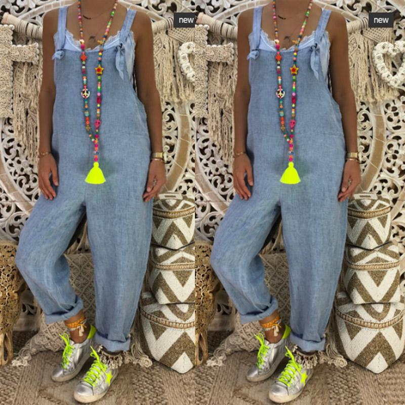 Sexy Slim Thin Jeans Wide Leg Jumpsuit