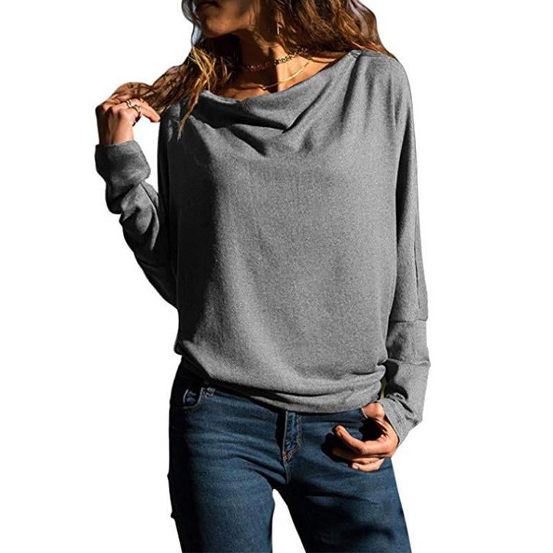 Fashion Long Batwing Sleeve Plain T-Shirts