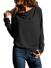 Fashion Long Batwing Sleeve Plain T-Shirts