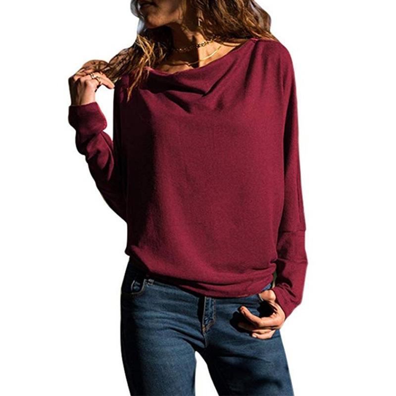 Fashion Long Batwing Sleeve Plain T-Shirts