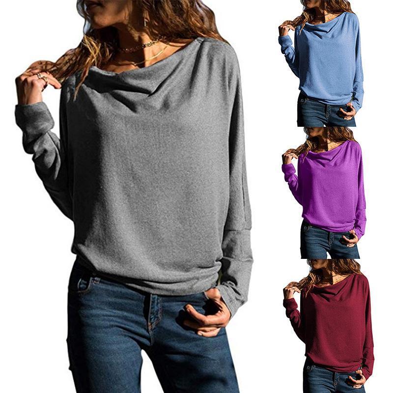 Fashion Long Batwing Sleeve Plain T-Shirts