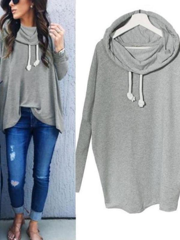 Round Neck Long Sleeve Hoodies