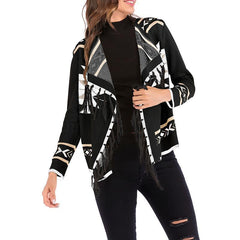 Bohemian Printed Long Sleeve Tassels Casual Cardigans