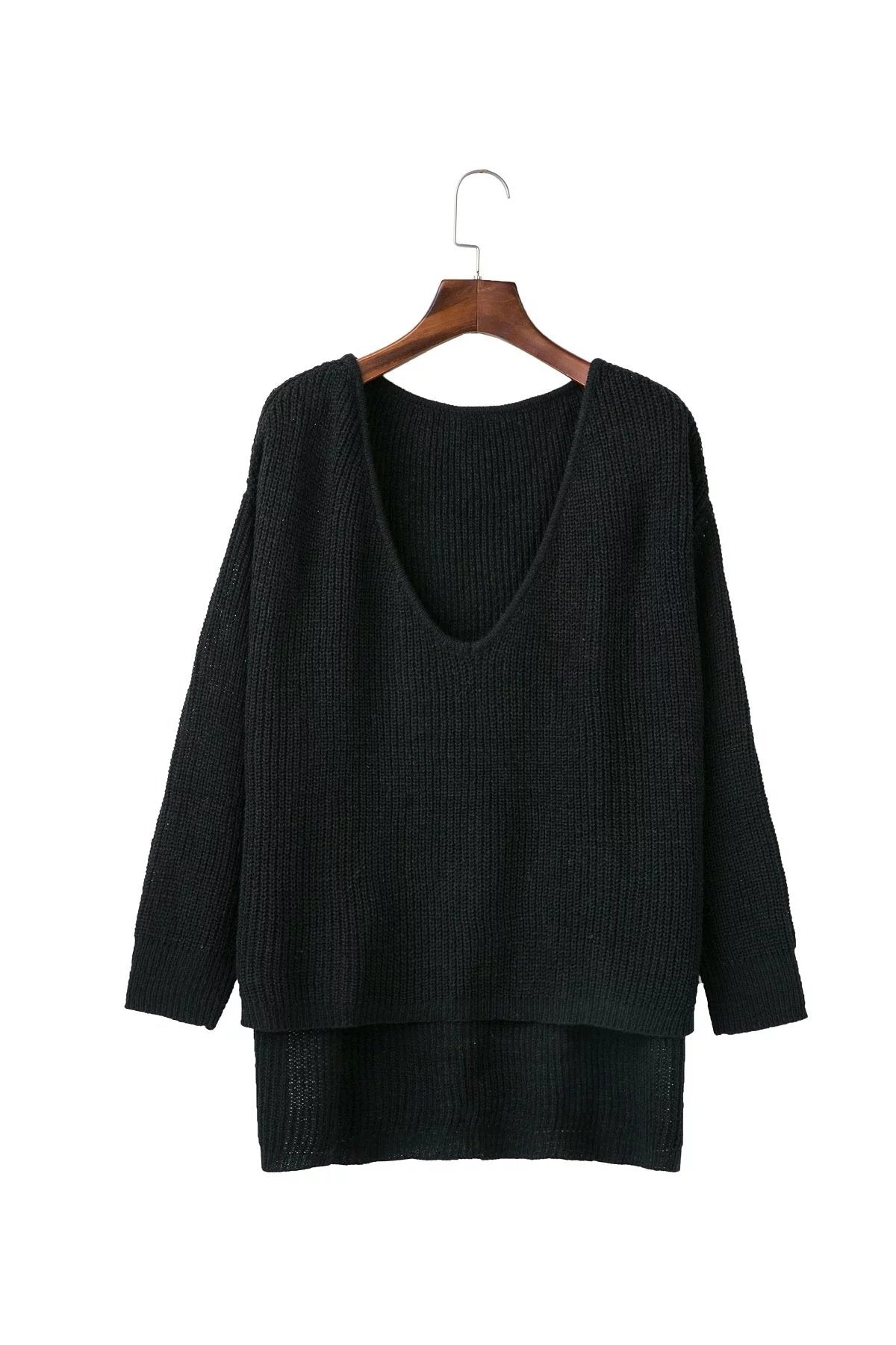 Sexy V-Neck Shoulder Out Irregular Sweater