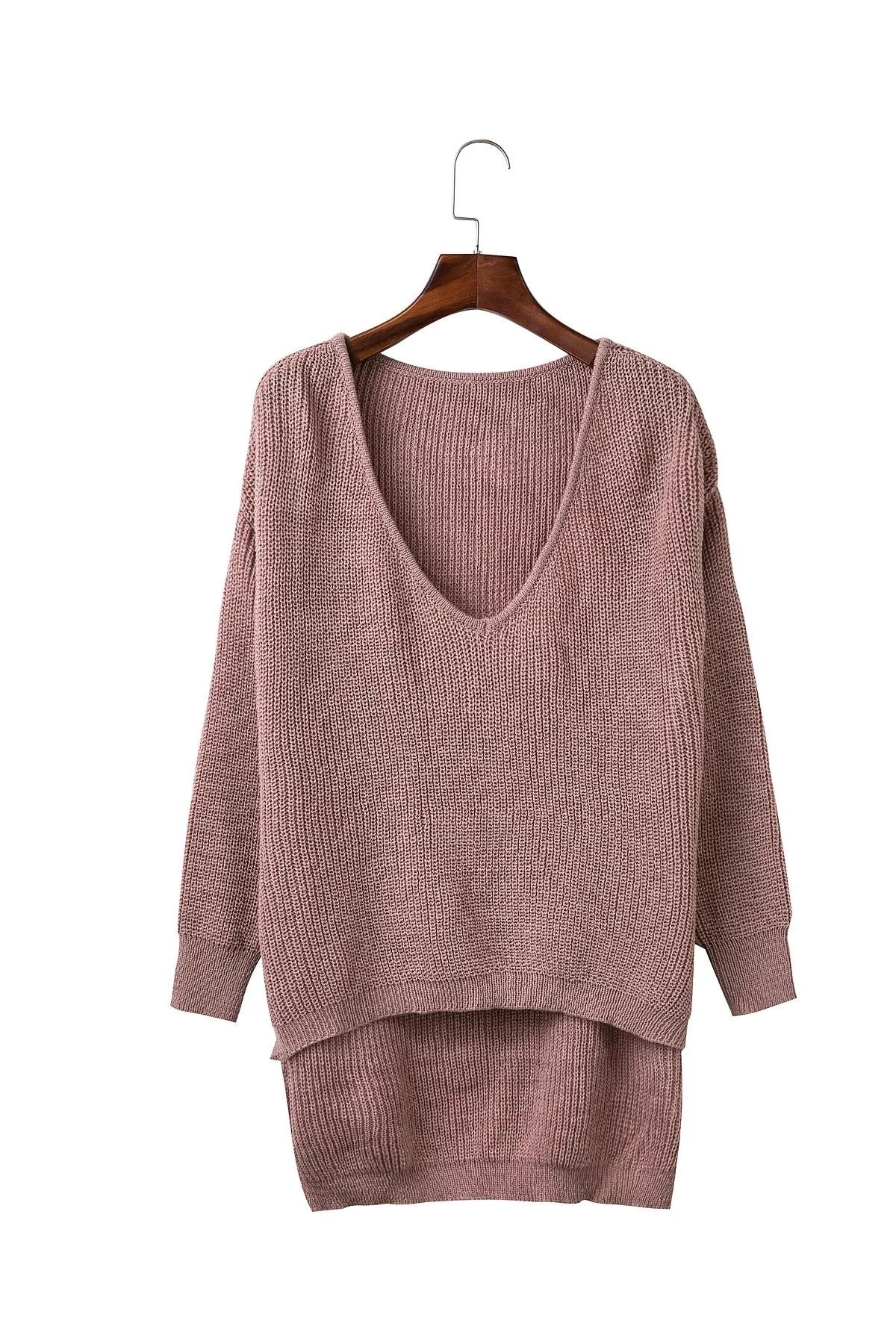 Sexy V-Neck Shoulder Out Irregular Sweater