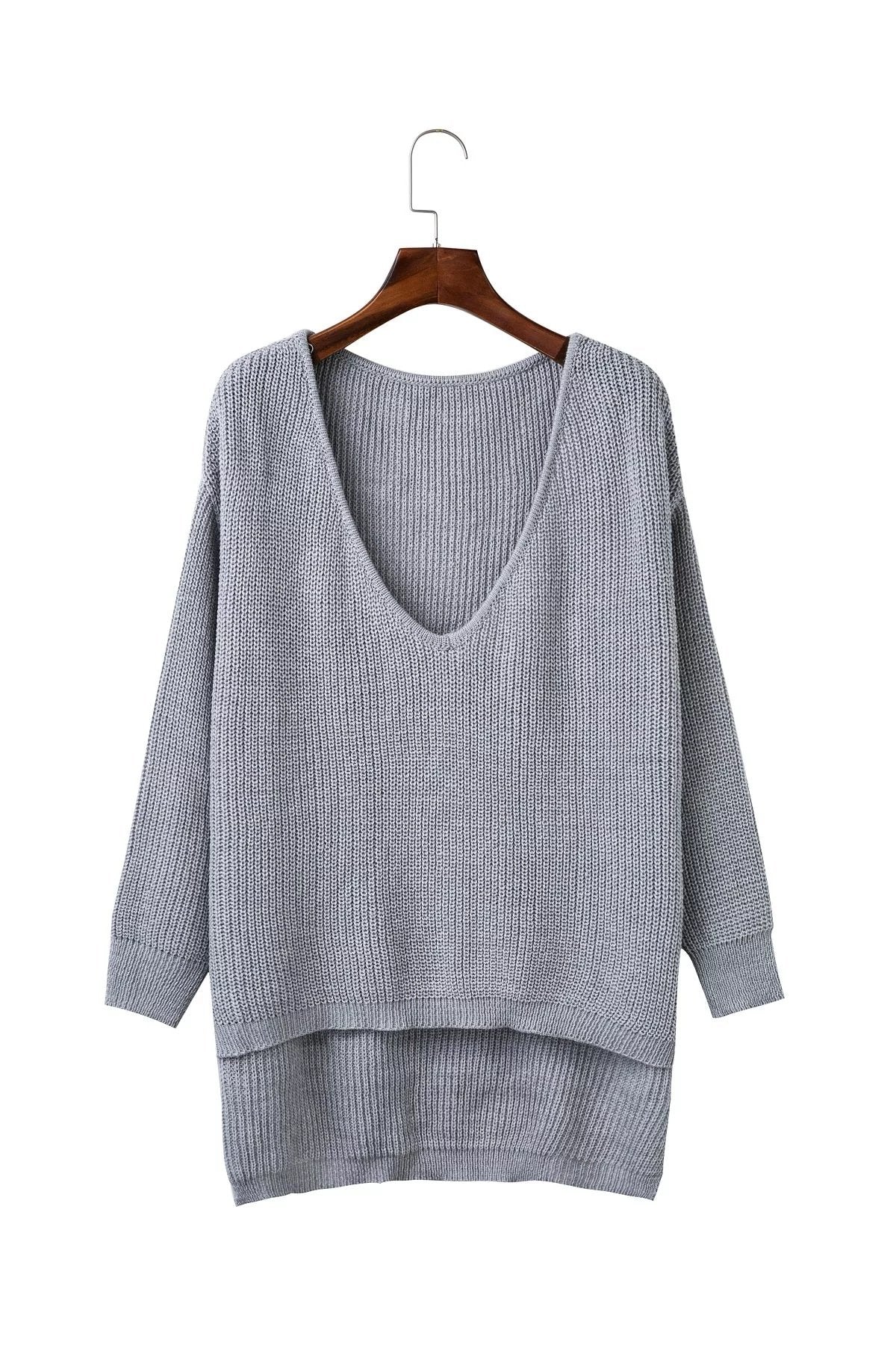 Sexy V-Neck Shoulder Out Irregular Sweater