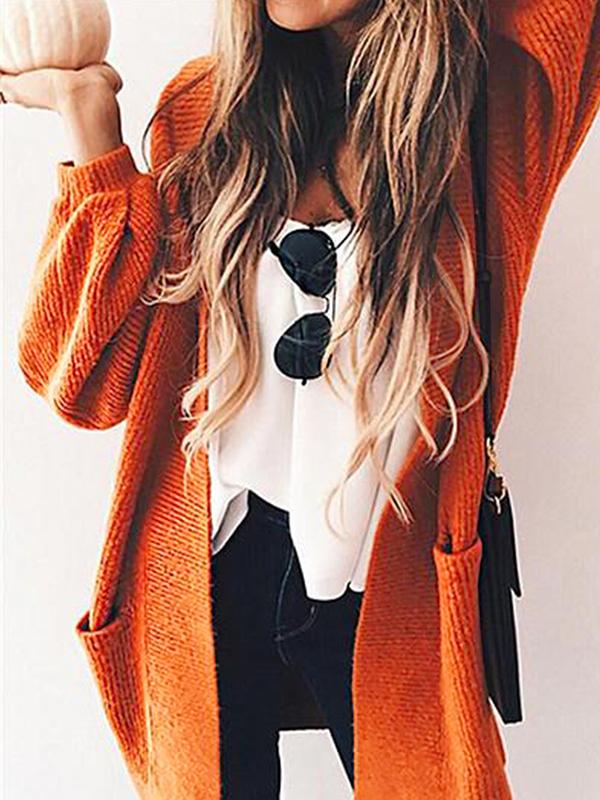 Woman Plain Young Fashion Knitting Cardigan Coat