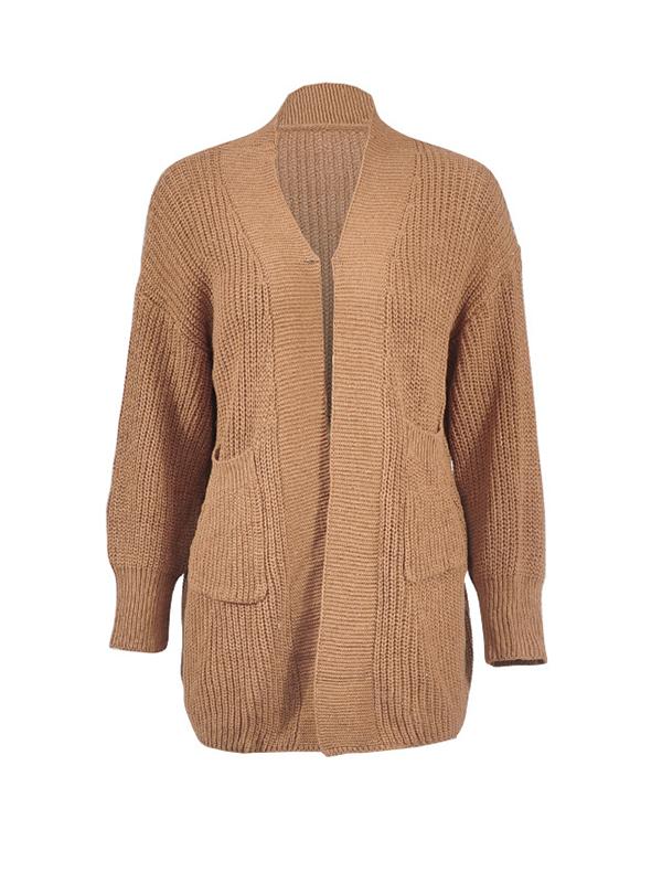 Woman Plain Young Fashion Knitting Cardigan Coat