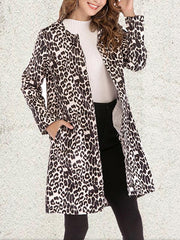 Fashion Leopard Print Woman Coat