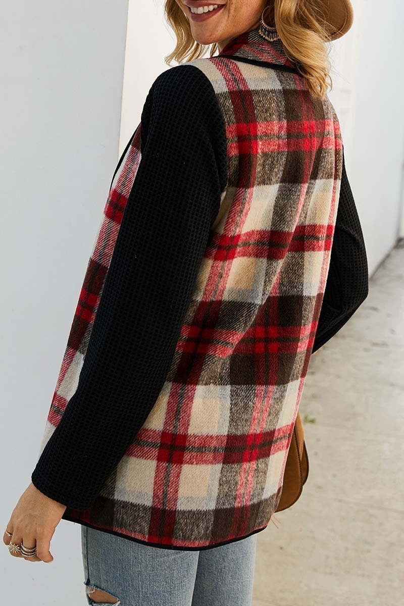 OL Winter Street Style Plaid Coat