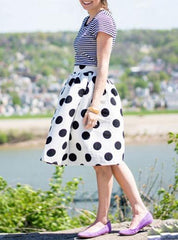 Casual Retro Polka Dot Skirts