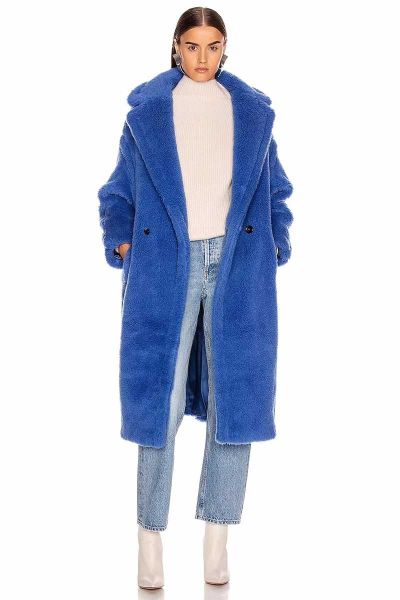 Women Lamb Wool Coat Plus Size