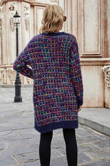 Colorful  Contrast Knit Coat Sweaters Cardigans