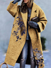 Buttoned Cotton Blends Grid Outerwear Women Coats