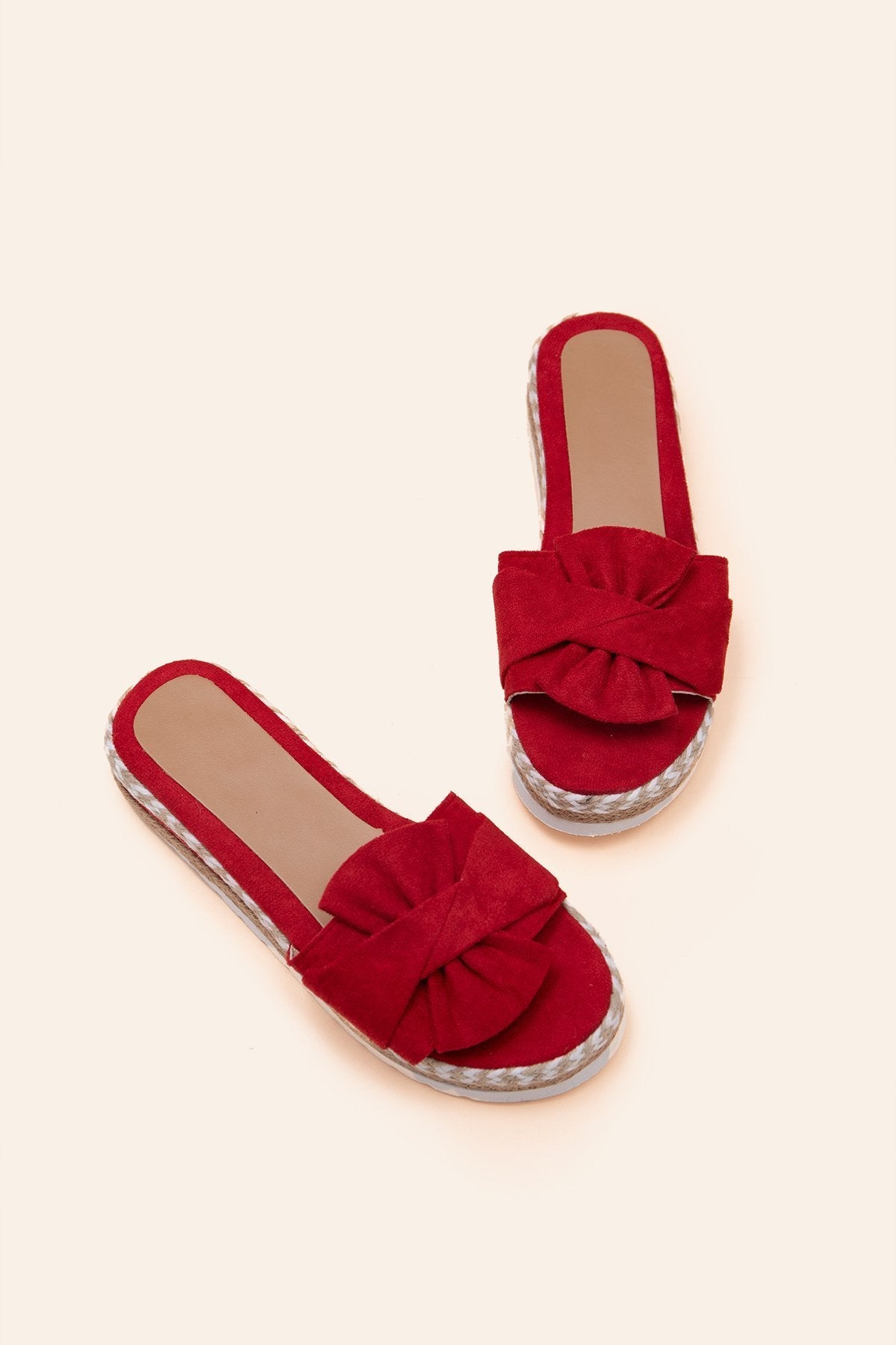 Women Casual Daily Comfy Bowknot Slip On Sandals