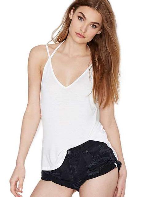 Sexy Off shoulder Backless Vests