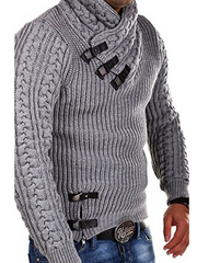 Men's Fashion Long Sleeve Buttoned Sweater