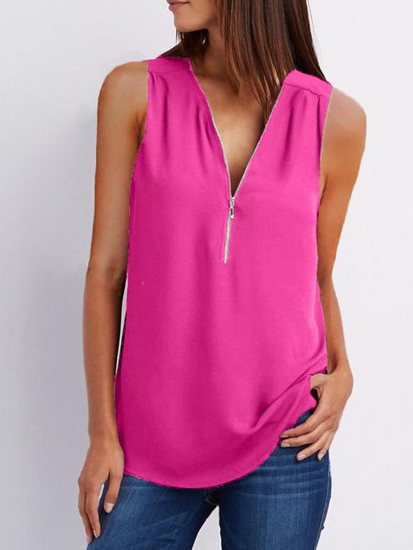 Fashion Loose Daily Chiffon Long Sleeve V Neck Vest