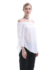 Sexy Loose Off shoulder Lacing Blouses