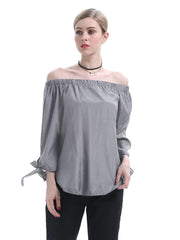 Sexy Loose Off shoulder Lacing Blouses