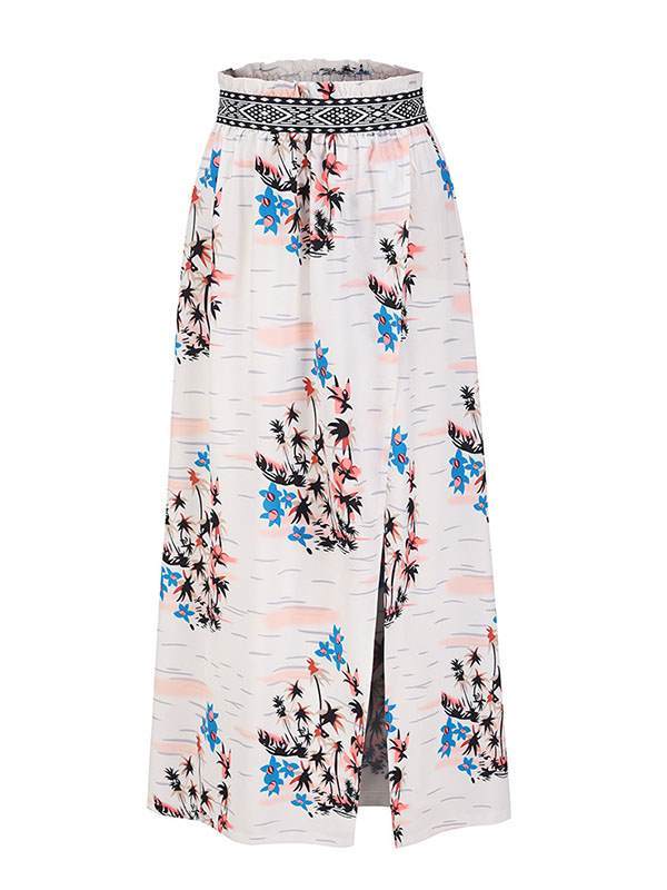 Bohemia Women Printed long chiffon skirts