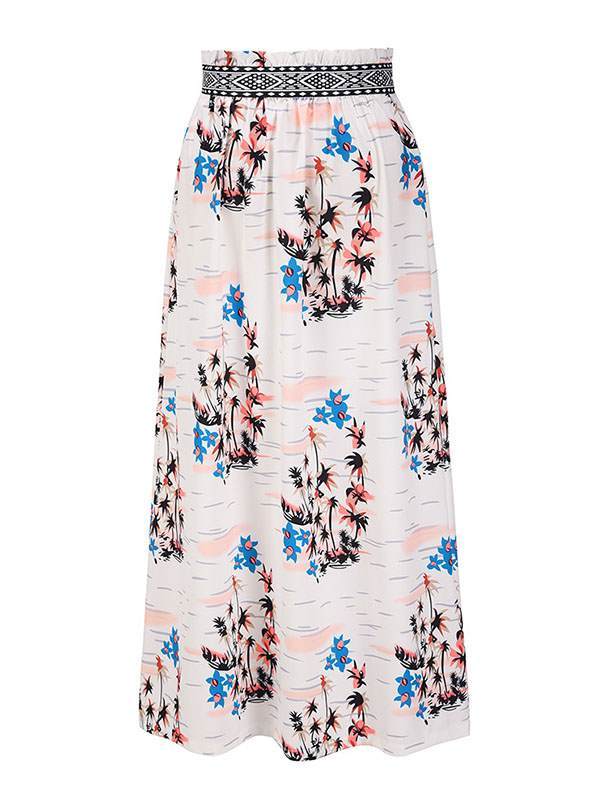 Bohemia Women Printed long chiffon skirts