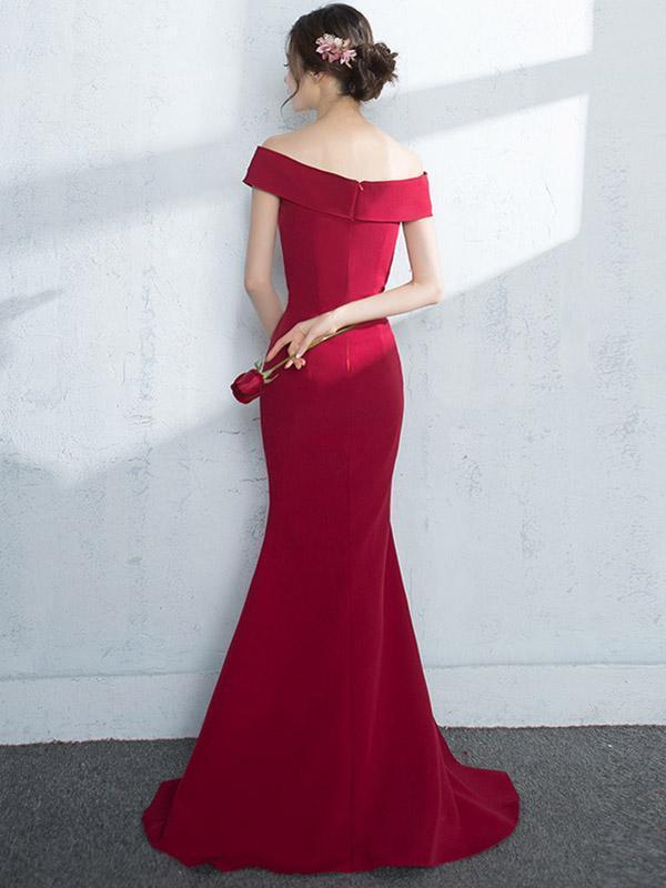 Off-the-shoulder Mermaid Evening Dress