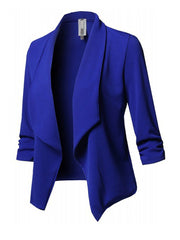 Many Colors Large Size Woman Plain Blazer