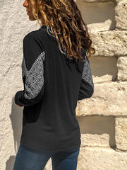 Round Neck Geometry Print Long Sleeve Sweatshirts
